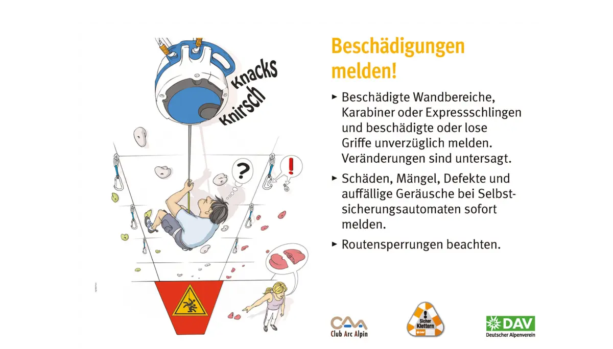 Hallenregeln für Klettern vom DAV. Regel Nummer neun: Alkohol- und Drogenverbot | © DAV