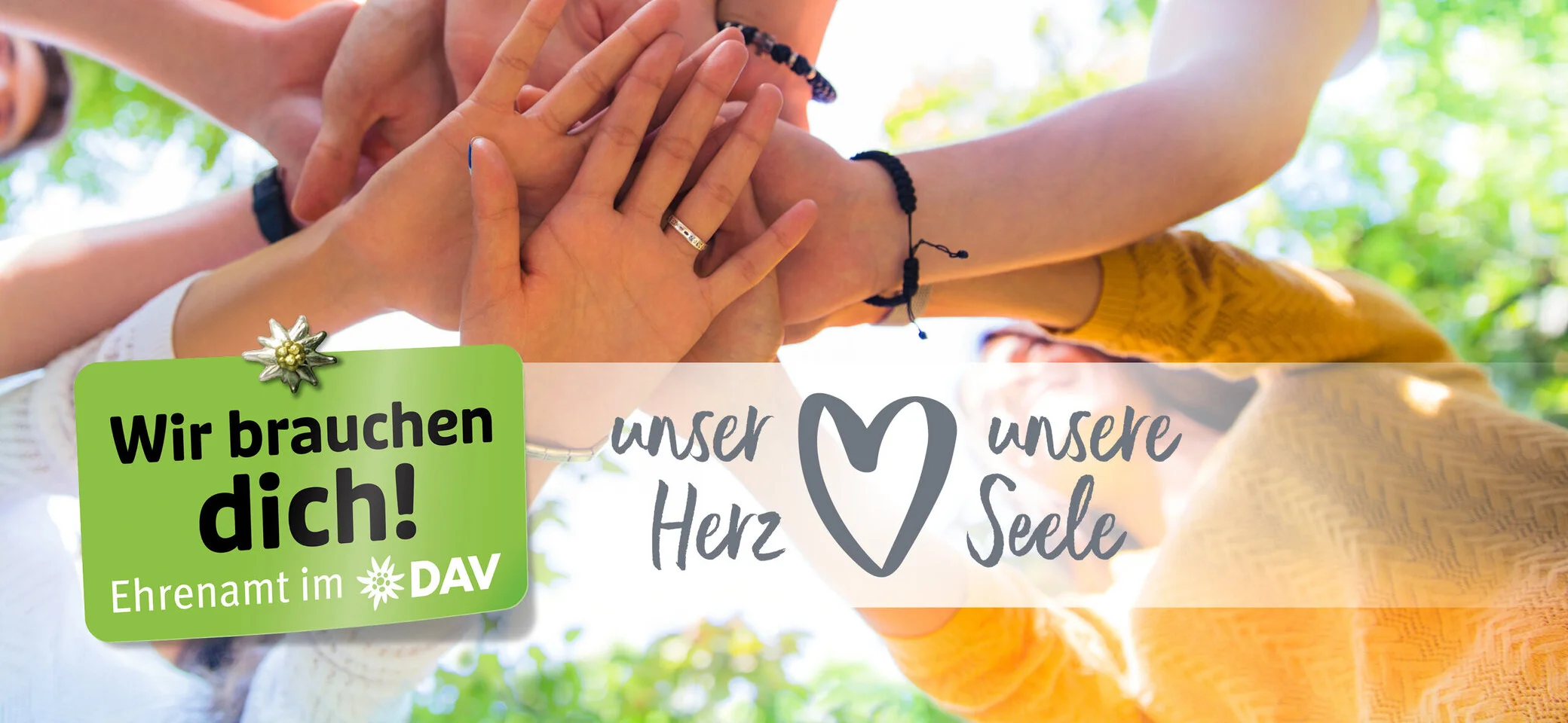 Kampagnenmotiv: Ehrenamtliche Unterstützung beim DAV - Imagefoto | © DAV