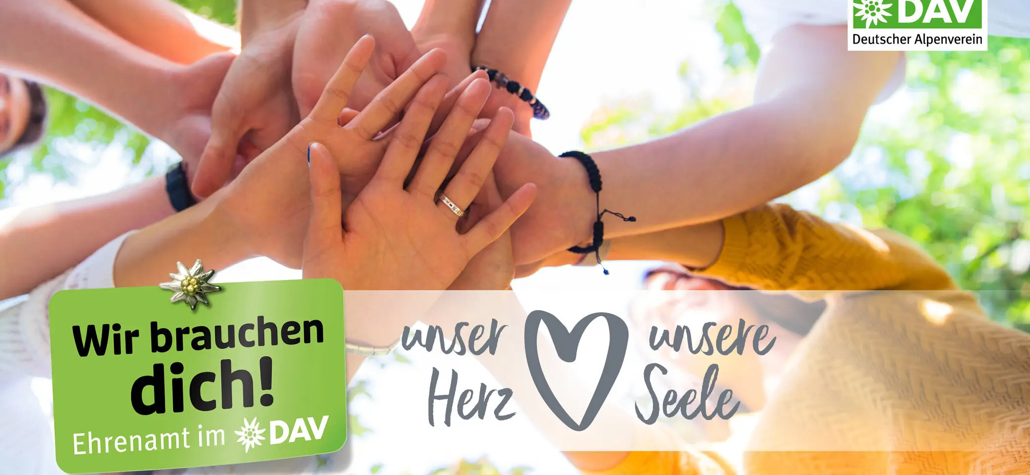 Kampagnenmotiv: Ehrenamtliche Unterstützung beim DAV - Imagefoto | © DAV