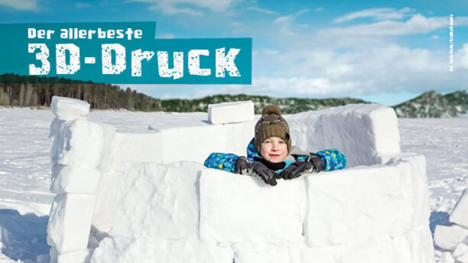 Foto aus der Kampagne des DAV: Raus ins echte Leben: zu sehen ein Kind im Iglu | © Panther Media / Nalaliia Makarova